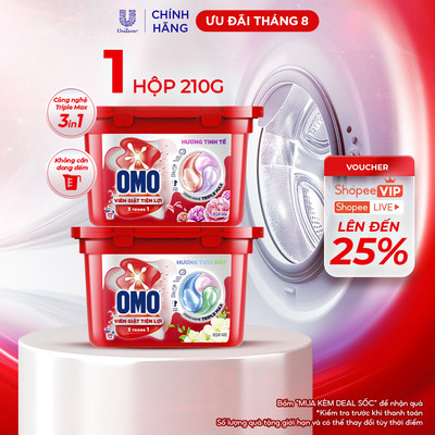 Hộp Viên Giặt Tiện Lợi OMO 210g