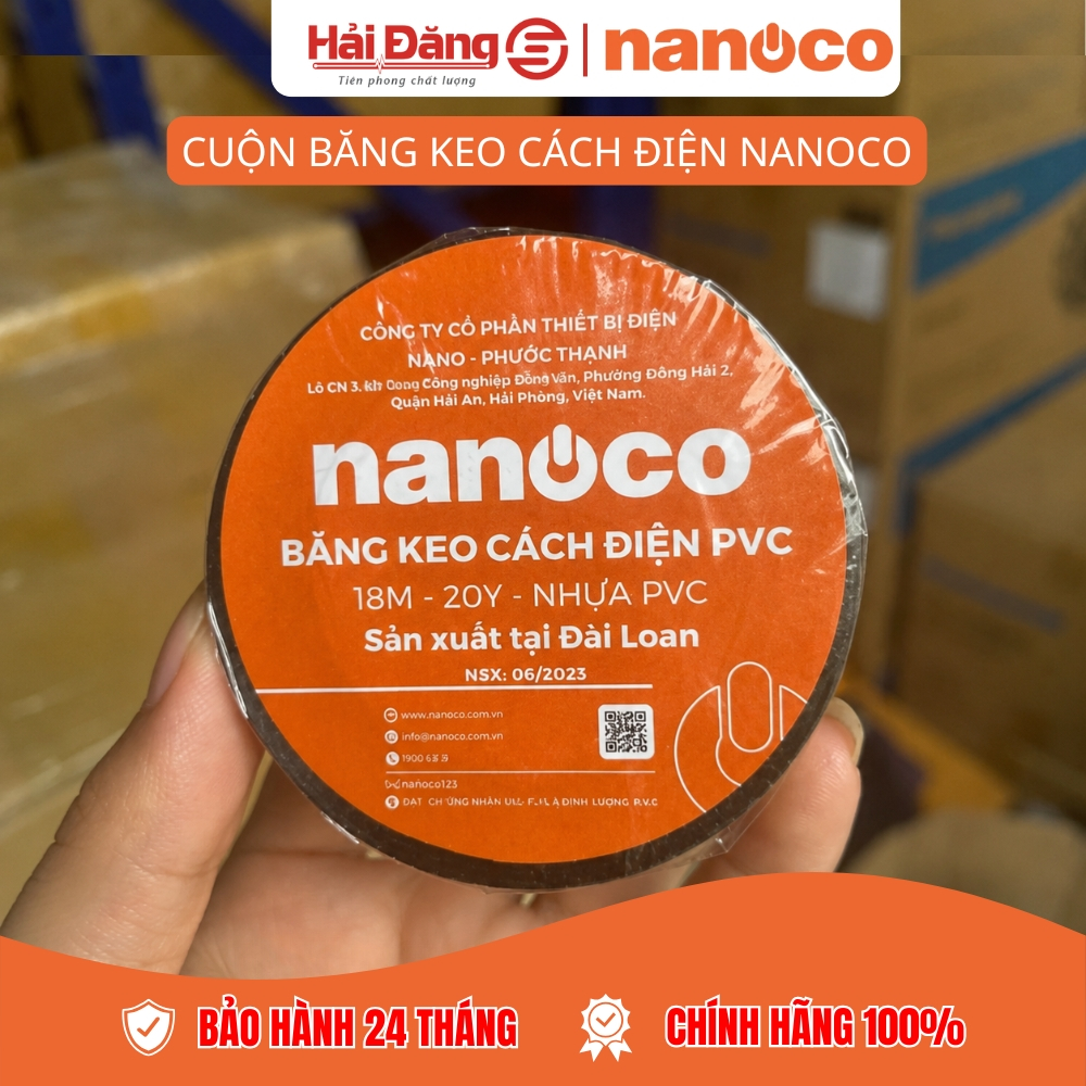 Băng keo cách điện Nanoco màu đen model:  FKPT20BK