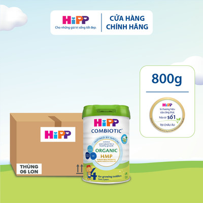 [Key] Thùng 6 lon Sữa bột công thức HiPP Organic Combiotic 800g