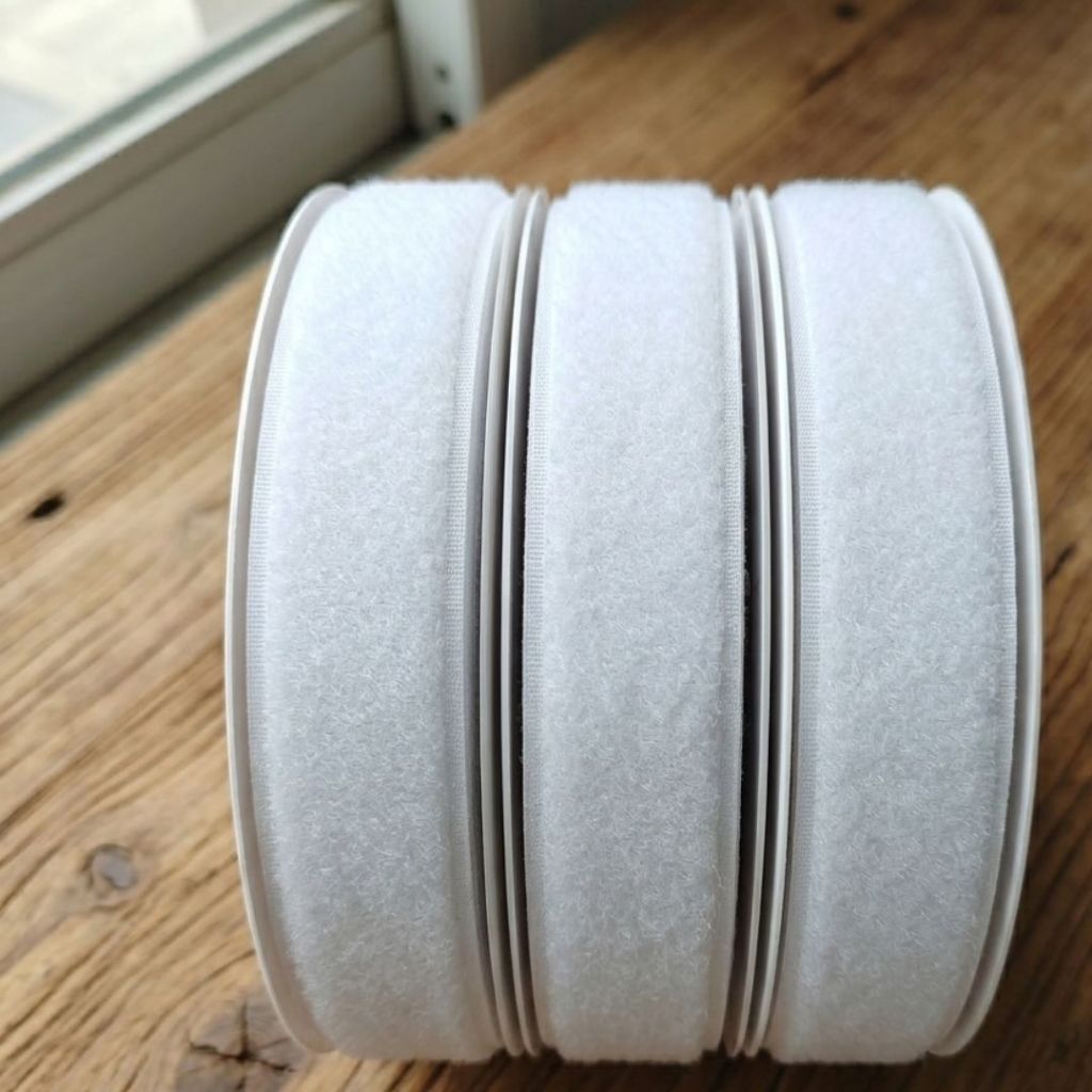 Băng gai Velcro nhám gai, nhám bông màu trắng 1 c
