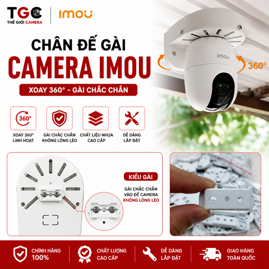 Chân đế gài dành cho Camera IMOU xoay 360 độ A22, A32, A42, A52..