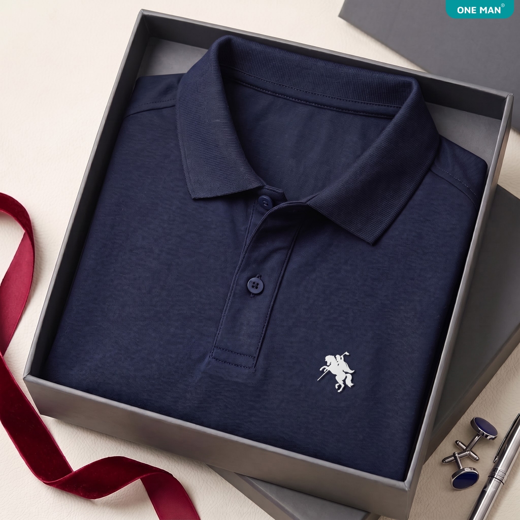 Áo Polo Nam Nữ ONE MAN Basic Logo In Dập Nổi – Thun Cotton Cao Cấp | Regular Fit | Dễ Phối Đồ Lịch L