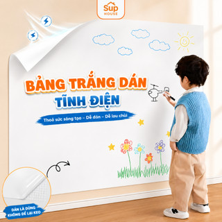 Bảng Trắng Tĩnh Điện Dán Tường Không Cần Keo – Viết Xóa Dễ Dàng, Dùng Cho Học Tập & Văn Phòng