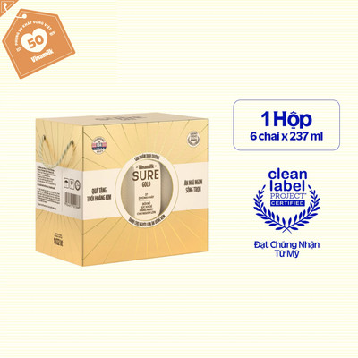 Giftset Vinamilk Sure Gold - 6 hộp 237ml - 37 dưỡng chất, bồi bổ sức khỏe hằng ngày cho người lớn