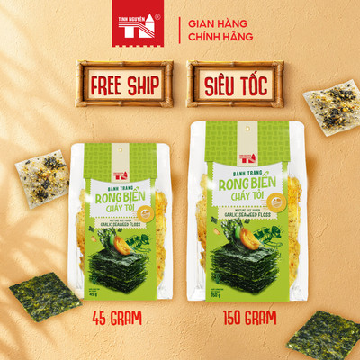Bánh Tráng Rong Biển Cháy Tỏi Tây Ninh Tinh Nguyên (45g, 150g)