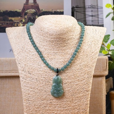 Vòng Cổ Cẩm Thạch Type A Mặt Quan Âm Khóa Bạc Dài 50cm Tinh Tế - Ngọc Trai Trường Thịnh