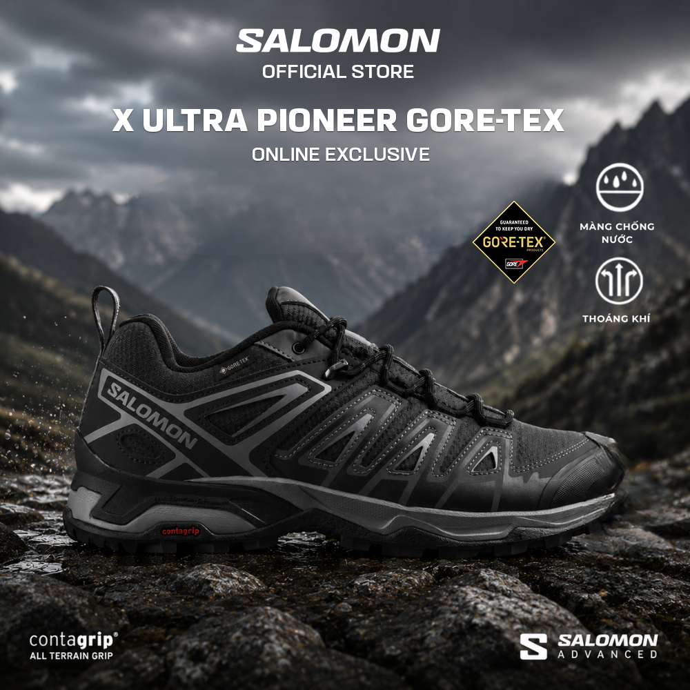 Salomon X Ultra Pioneer Gore-Tex Giày Hikking Phantom/Black/Quiet Shade L47196800
