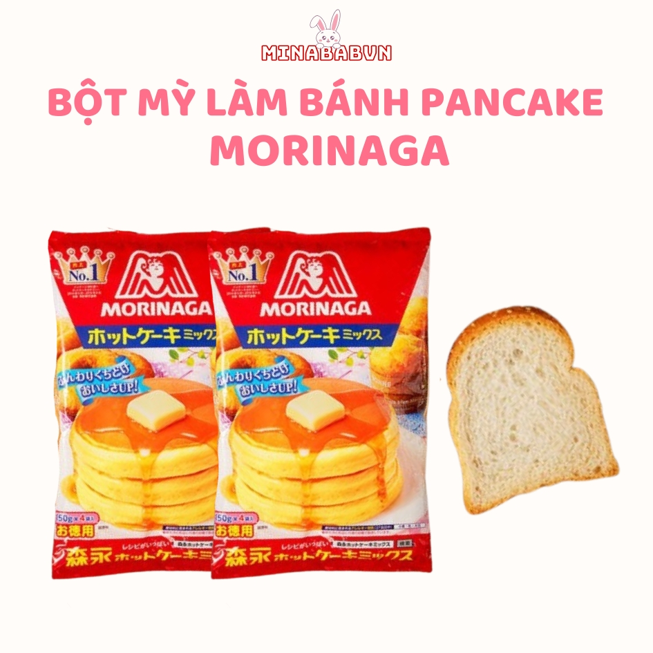Bột làm bánh Hotcake Pancake Morinaga 600G nội địa Nhật, Bột làm bánh Pancake cho bé ăn dặm