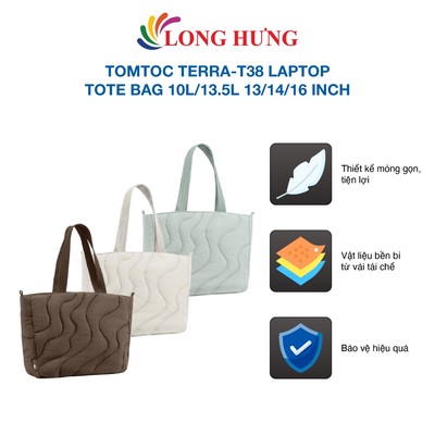 Túi chống sốc Tomtoc Terra-T38 Laptop Tote Bag Macbook 10/13.5L T38S1/T38M1 - Hàng chính hãng