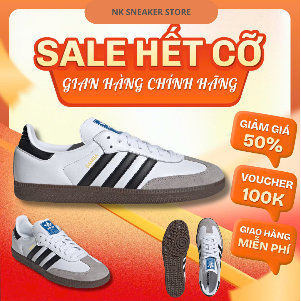 [GIÀY CHÍNH HÃNG] Giày Adidas Samba - Sneaker Samba Nam Nữ Basic - Dễ Phối Đồ