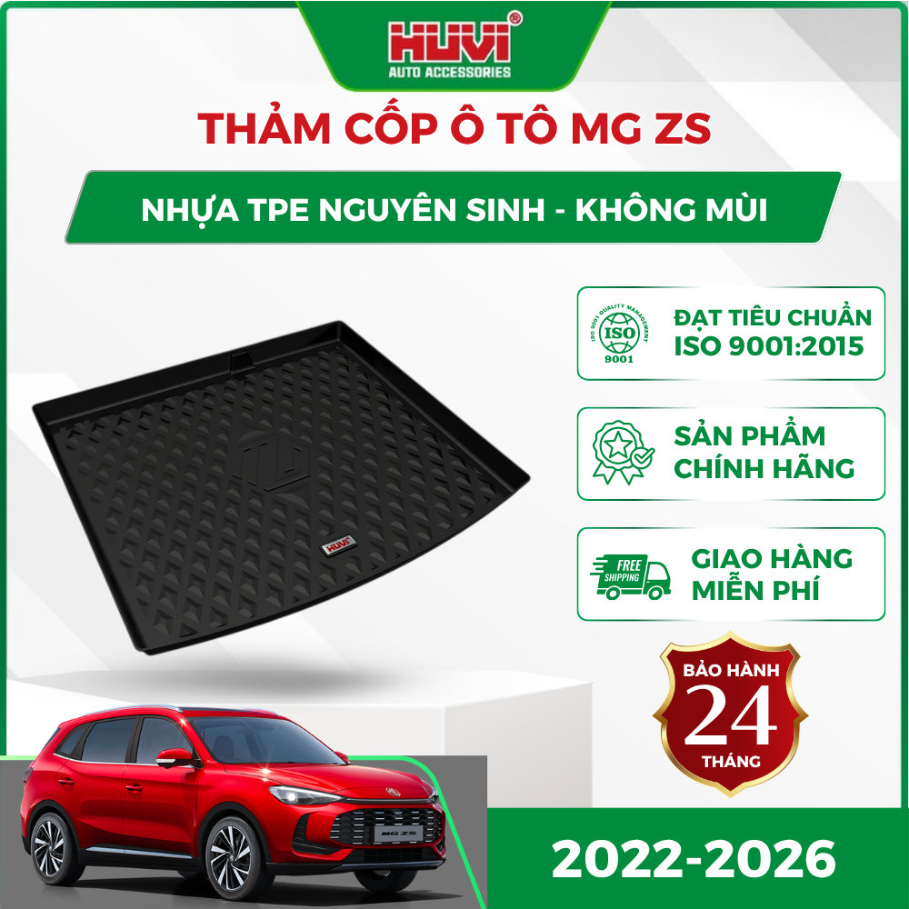 Thảm lót cốp ô tô MG ZS 2022-2026 nhựa TPE cao cấp Huvi