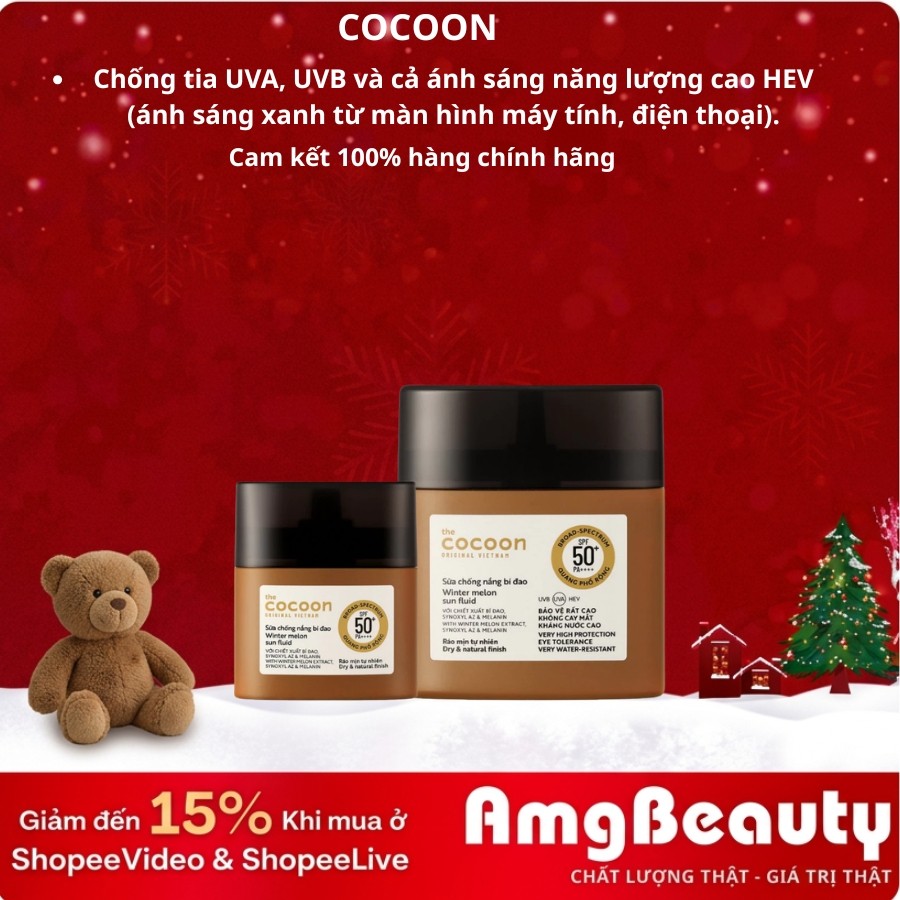 [DAILY] Sữa Chống Nắng Cocoon Chiết Xuất Bí Đao Quang Phổ Rộng Hasaki Sản Phẩm Chính Hãng