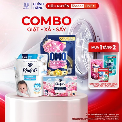 [LIVE] Combo chăm sóc gia đình dịu nhẹ (Giặt-Xả-Sấy-Rửa chén)