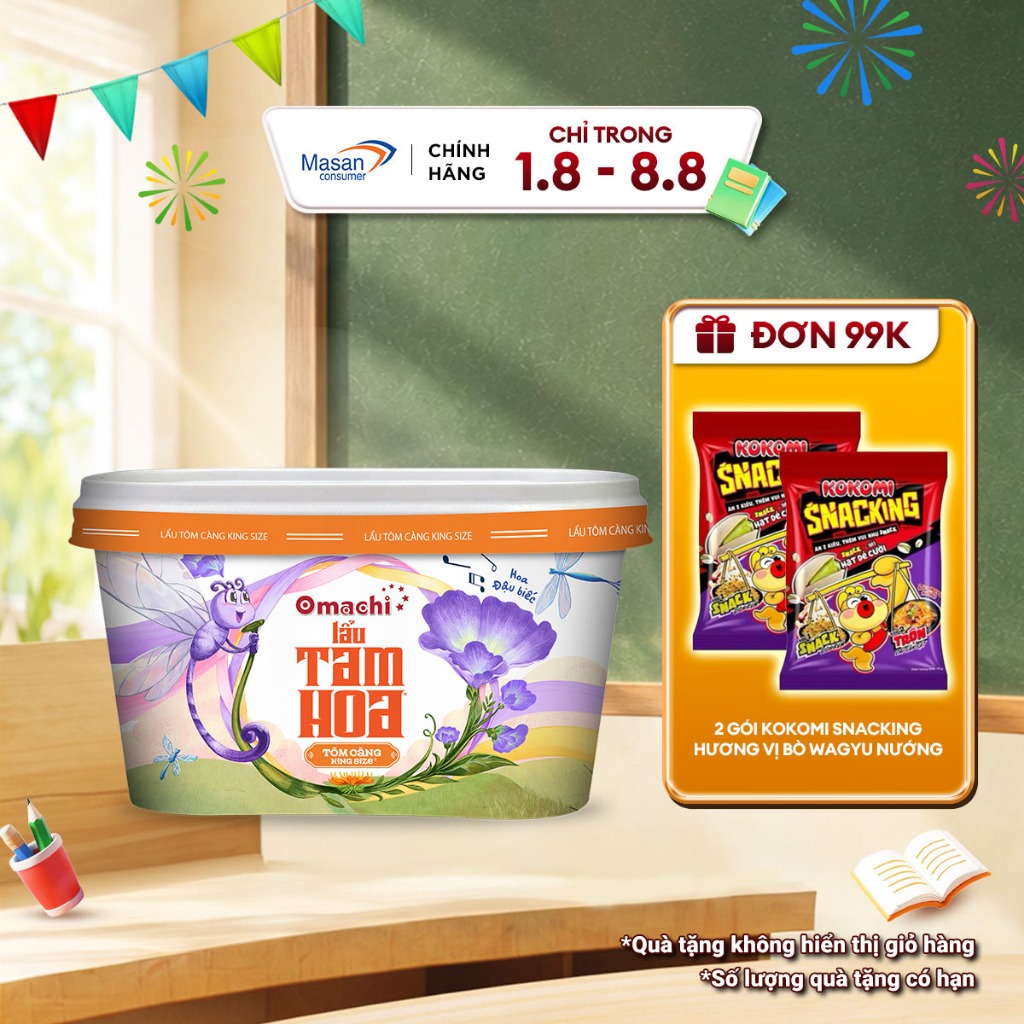 Omachi Lẩu Tam Hoa Tôm Càng Kingsize x 133gr