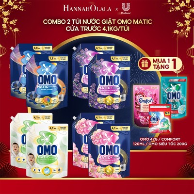 [LIVE KOL] Combo 2 Túi Nước giặt OMO Matic Cửa trước 4,1kg/túi