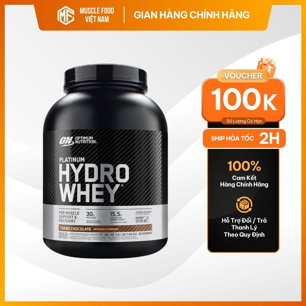 Bột Hỗ Trợ Tăng Cơ Optimum Nutrition Platinum Hydro Whey 3.5lbs