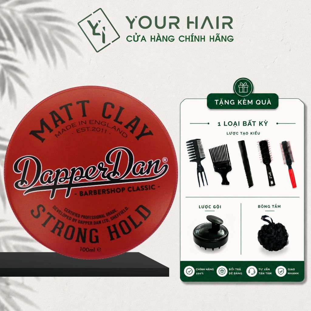 Sáp vuốt tóc Dapper Dan Matt Clay - 100ml
