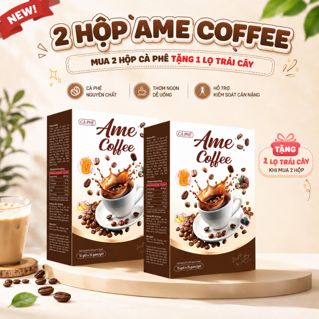 (KÈM QUÀ) COMBO 2 HỘP CÀ PHÊ EZIM Coffee - AME COFFEE 30 GÓI