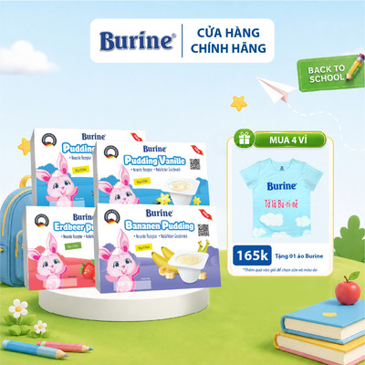 Pudding ăn dặm Burine Các Vị (Vỉ 6 Hũ x 50g)