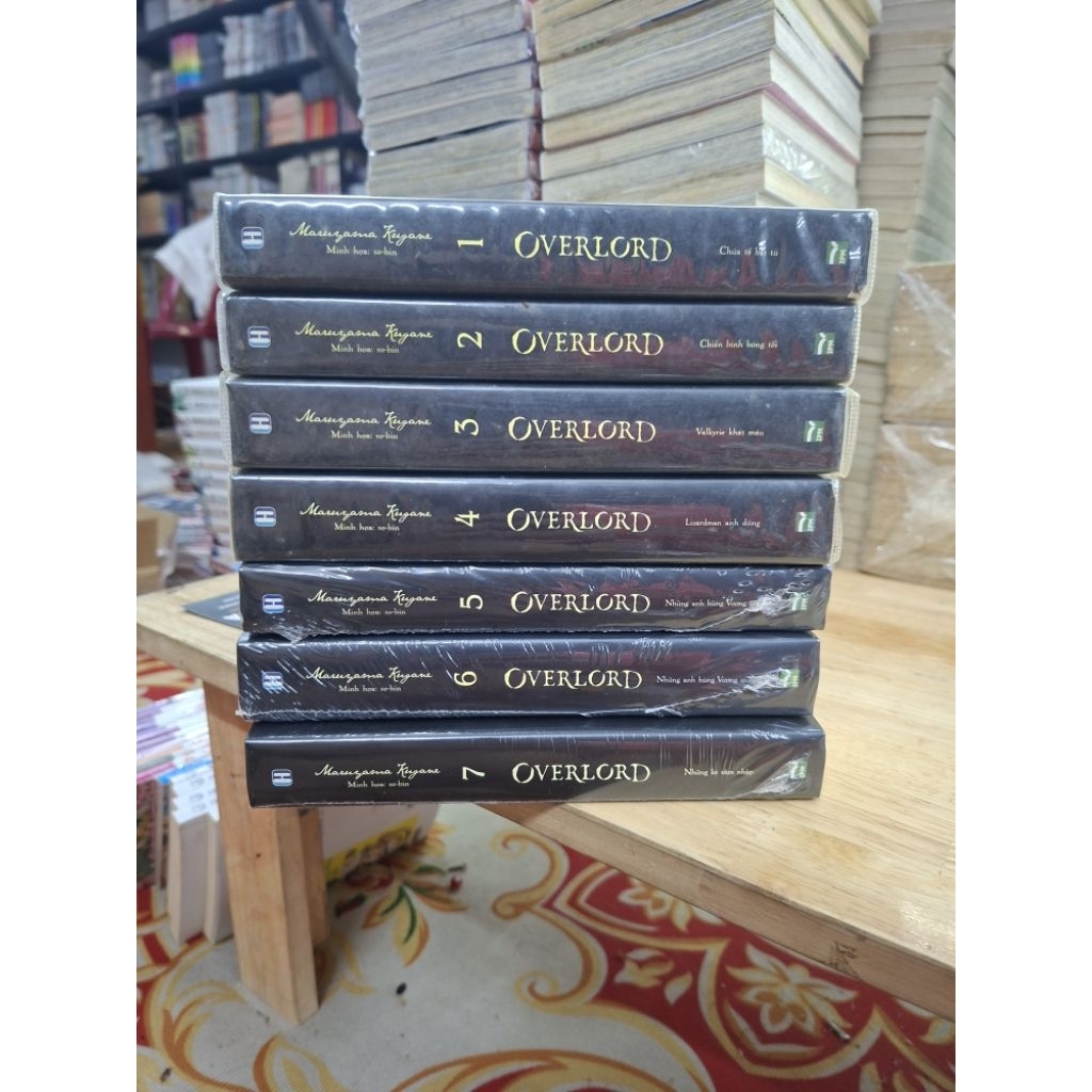 Sách - Overlord tập 1-7 bản đặc biệt unseal Full card, truyện có DF ( combo 7 tập)