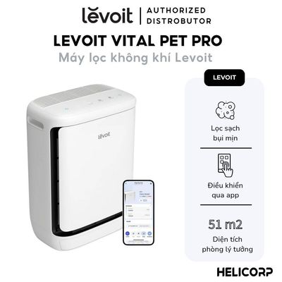 [BH 24 Tháng] Máy Lọc Không Khí Cho Thú Cưng Levoit Vital Pet Pro 51m2 Lọc Bụi Mịn, Khử Mùi, Hút Lông