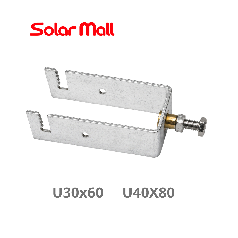 Bộ kẹp U 30x60 40x80 mạ kẽm , SolarMall