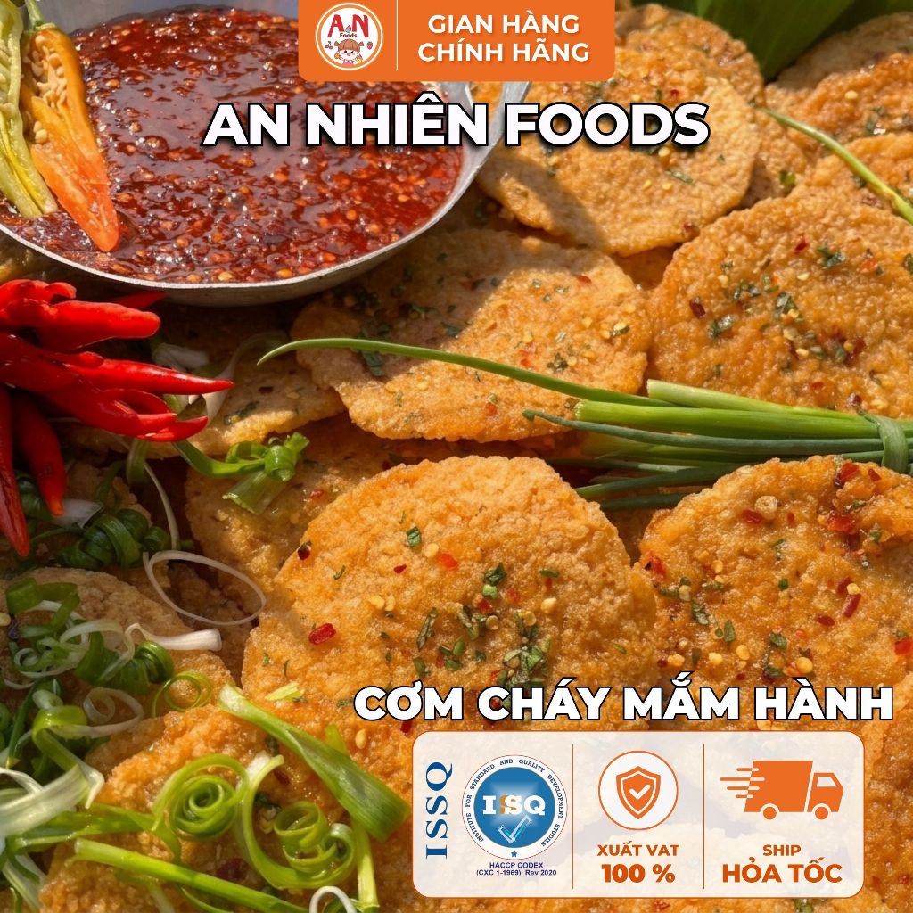 Cơm Cháy Mắm Hành, Giòn Rụm, Vị Mắm Hành Đậm Đà, Đồ Ăn Vặt An Nhiên Foods