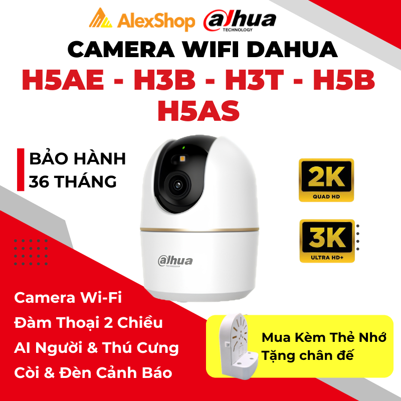 Camera Dahua H3AE - H5AE- H3B - H5B, Camera Trong Nhà Thông minh
