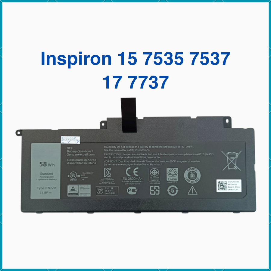 Pin Laptop Dell Inspiron 7535 7537 7737 - 58Wh F7HVR - Pin Dell New