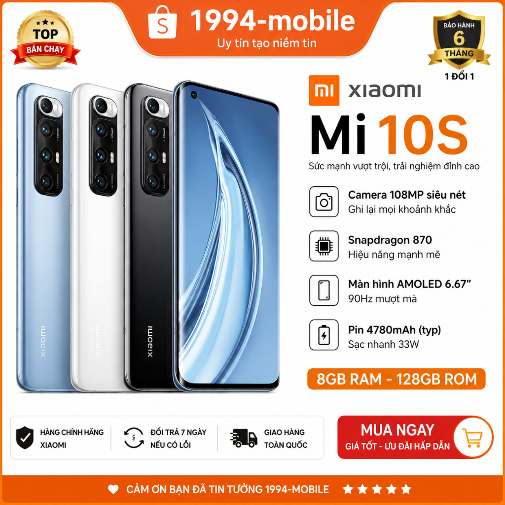 Điện thoại XIAOMI mi10s