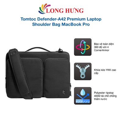 Túi chống sốc Tomtoc Defender-A42 Premium Laptop Shoulder Bag MacBook Pro - Hàng chính hãng