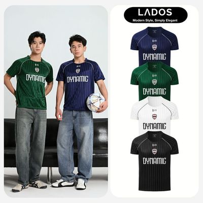 [KOL] Áo Thun Football Dynamic Jersey LADOS - 19285 Họa Tiết Raglan Sọc Nổi Co Giãn Thoải Mái, Thấm Hút Mồ Hôi