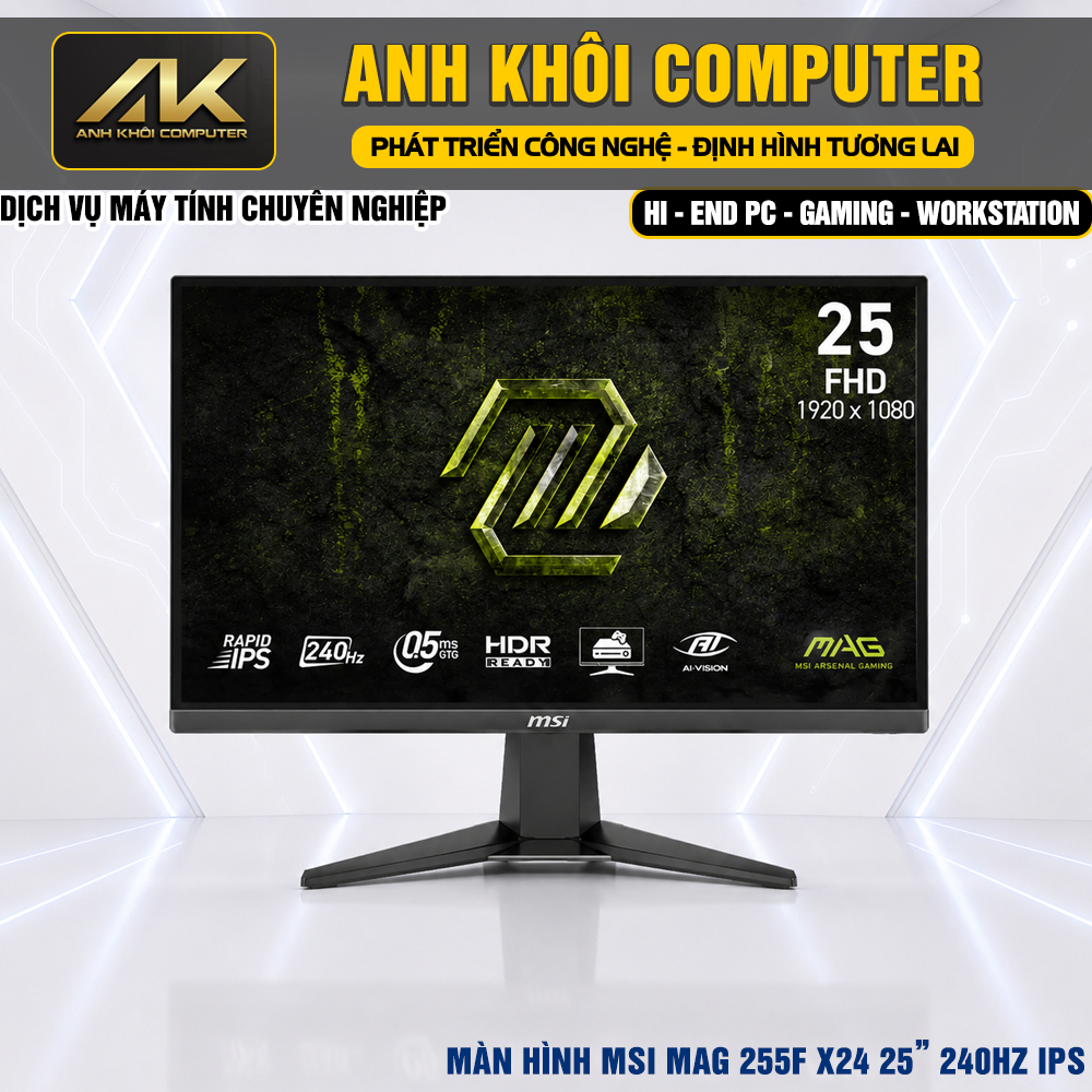 MÀN HÌNH MSI MAG 255F X24 24.5 INCH RAPID IPS 240HZ