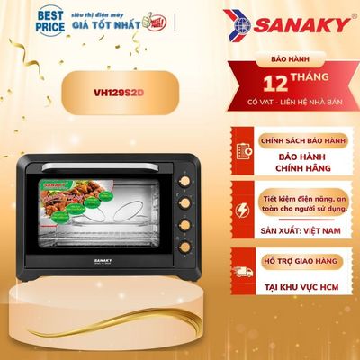 Lò Nướng Sanaky VH-129S2D / VH-129N2D 120L - Kính 2 Lớp, Quạt Đối Lưu, 2800W, Chính Hãng