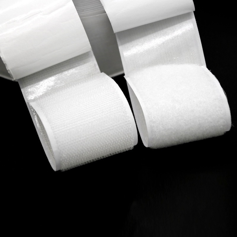 Băng gai dính có keo Velcro khóa nhám gai, nhám bông 30mm màu trắng cuộn 25 mét