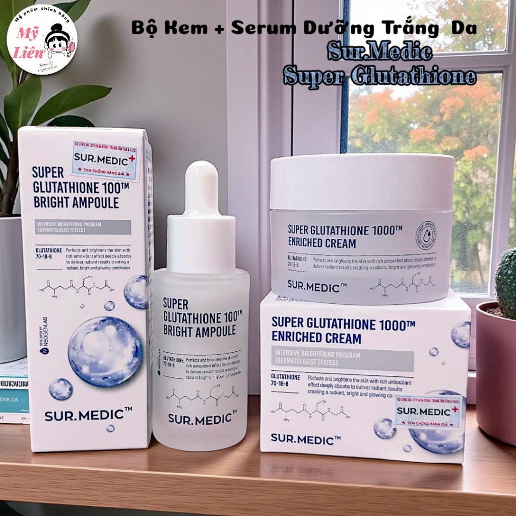 Tinh Chất + Kem Dưỡng Trắng Da SUR.MEDIC Super Glutathione Bright Hàn Quốc ( SUR MEDIC )