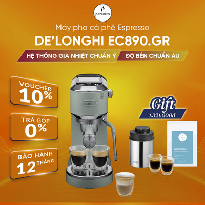 Máy Pha Cà Phê DeLonghi Dedica Duo EC890 │ Espresso Chuẩn Ý & Cold Brew │ 15 Bar