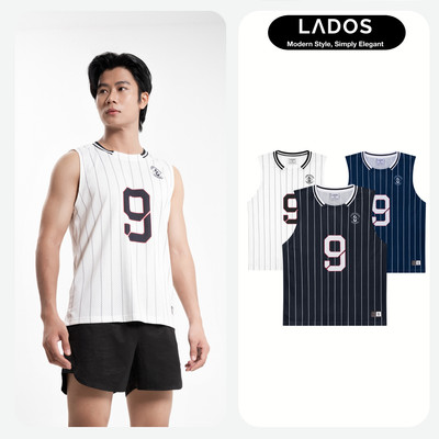 [KOL] Áo Thun Ba Lỗ Thể Thao Nam Phối Sọc Jersey LADOS - 19271 Vải Dry Dynamic Thoáng Khí, Nhẹ Mát, Nhanh Khô