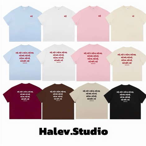 FUNNY QUOTE BOXY KỆ Áo thun Boxy Unisex Nam nữ Halev Brand in chữ KỆ chất…