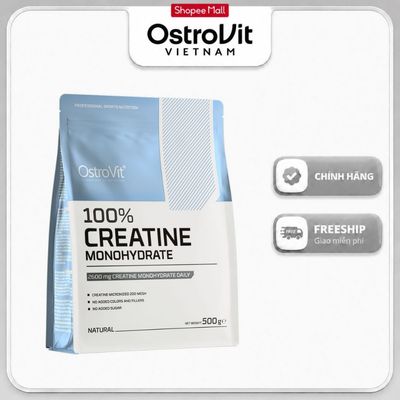 [HŨ/TÚI TÙY ĐỢT] OstroVit Creatine Monohydrate 300g/500g/1kg – Hỗ Trợ Sức Mạnh & Tăng Sức Bền