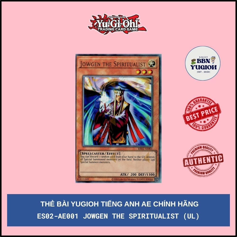 Thẻ bài Yugioh Tiếng Anh Chính Hãng Phiên Bản AE: ES02-AE001 Jowgen the Spiritualist (UL)