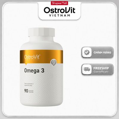 Viên Dầu Cá OstroVit Omega 3 90v/180v– Dầu Cá Bổ Sung EPA & DHA – Hỗ Trợ Tim Mạch, Não Bộ, Mắt