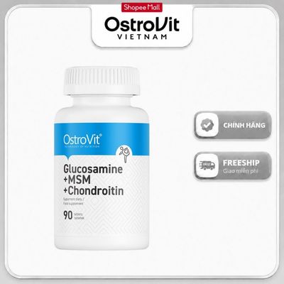 OstroVit Glucosamine + MSM + Chondroitin (90 Viên) – Hỗ Trợ Sụn Khớp & Xương Khỏe Mạnh