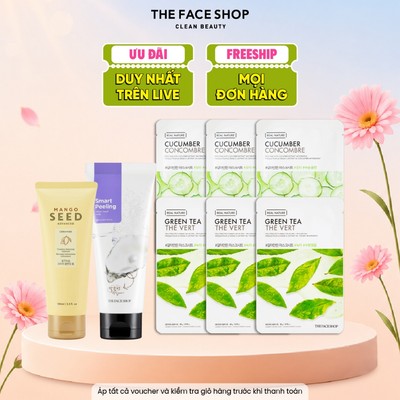 [Livestream] Combo Tẩy Tế Bào Chết Ngọc Trai THE FACE SHOP White Jewel 120ml + sữa rửa mặt 100ml + mask