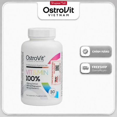 OstroVit Vit&Min Forte (90 Viên) – Vitamin Khoáng Chất Đậm Đặc, Tăng Đề Kháng, Hồi Phục Thể Lực