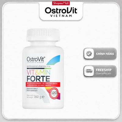 Viên Uống Đa Vitamin OstroVit Vit&Min Forte 90v/120v | Bổ Sung Vitamin & Khoáng Chất Thiết Yếu