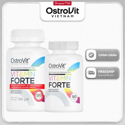 Viên Uống OstroVit Vit&Min Forte 90 Viên / 120 Viên – Vitamin & Khoáng Chất Liều Cao, Tăng Đề Kháng