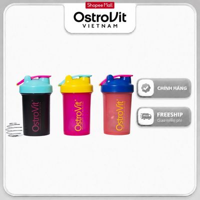 Bình Shaker Ostrovit - Dòng Premium 400ml – Nhỏ Gọn, Sang Trọng, Chống Rò Nước – Pha Whey, BCAA