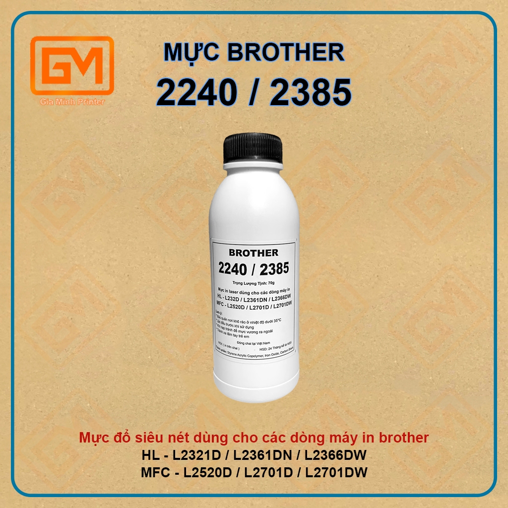 Mực Brother 2385 - B022 - Dùng cho Brother HL - L2321D, L2361DN, L2366DW, MFC - L2520D, L2701DW