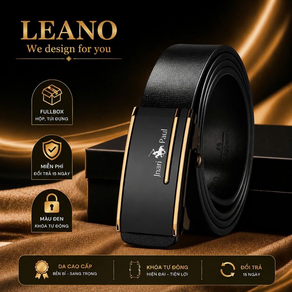 Thắt lưng nam cao cấp Leano, Dây nịt nam sang trọng fullbox - 29